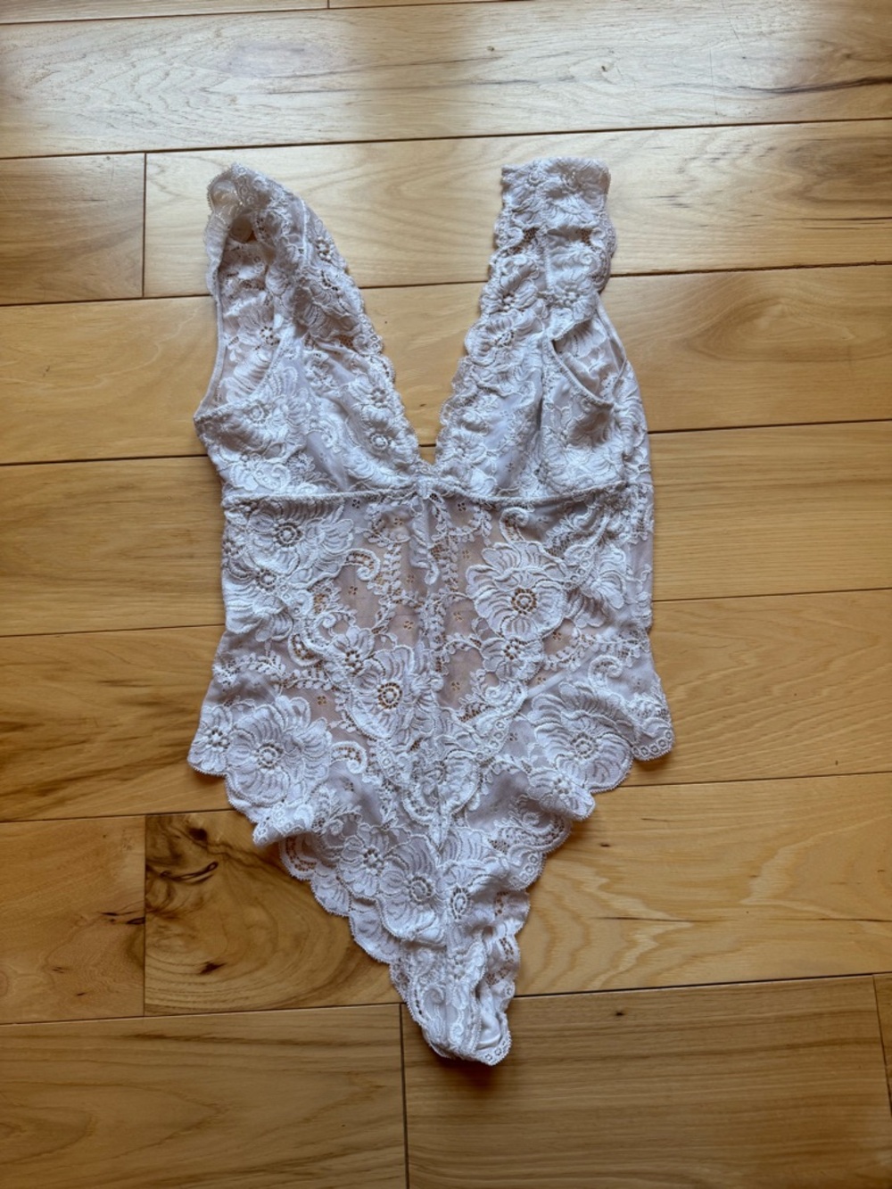 White lace bodysuit